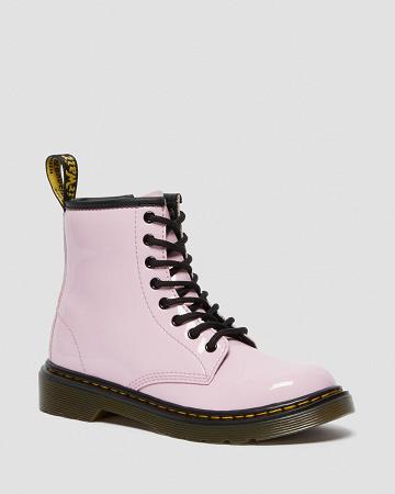 Dr Martens Junior 1460 Lak Leren Veterlaarzen Kinderen Roze | NL 139RVD